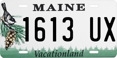 ME license plate 1613UX