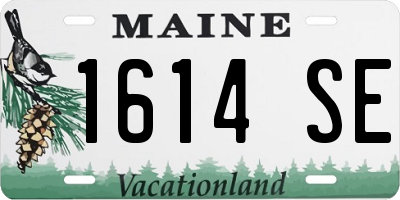 ME license plate 1614SE