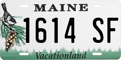 ME license plate 1614SF