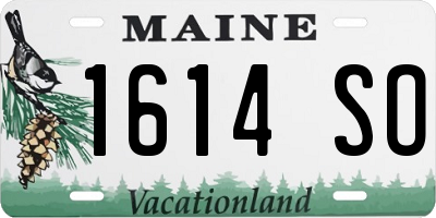 ME license plate 1614SO