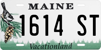 ME license plate 1614ST