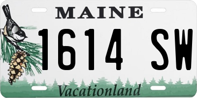 ME license plate 1614SW