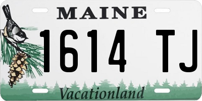 ME license plate 1614TJ