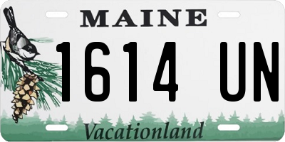 ME license plate 1614UN