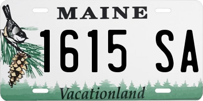 ME license plate 1615SA