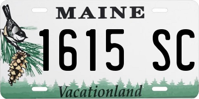 ME license plate 1615SC