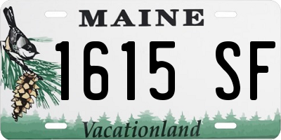 ME license plate 1615SF