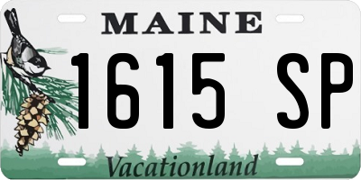 ME license plate 1615SP