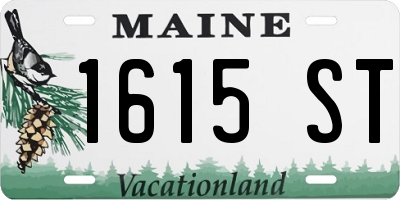 ME license plate 1615ST