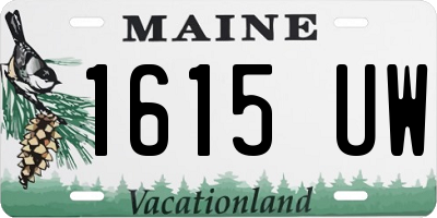 ME license plate 1615UW