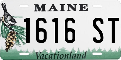 ME license plate 1616ST