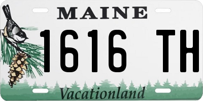 ME license plate 1616TH