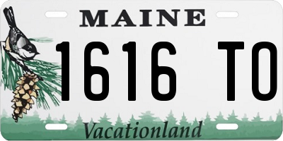 ME license plate 1616TO
