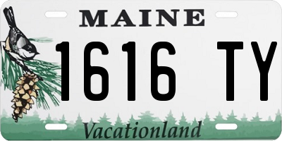 ME license plate 1616TY