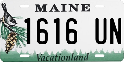 ME license plate 1616UN
