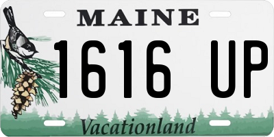 ME license plate 1616UP