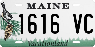 ME license plate 1616VC