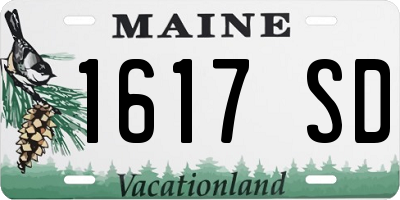 ME license plate 1617SD