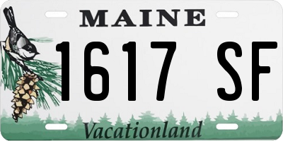 ME license plate 1617SF