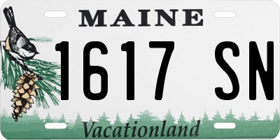 ME license plate 1617SN