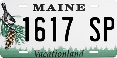 ME license plate 1617SP