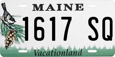 ME license plate 1617SQ