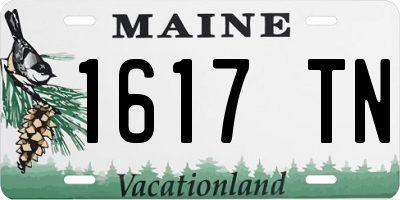 ME license plate 1617TN