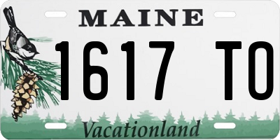 ME license plate 1617TO