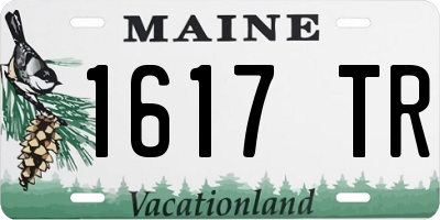ME license plate 1617TR