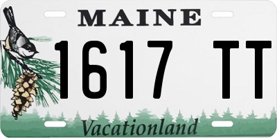ME license plate 1617TT