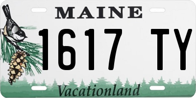 ME license plate 1617TY