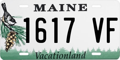 ME license plate 1617VF