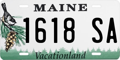 ME license plate 1618SA