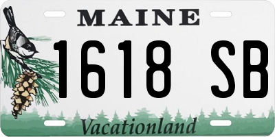 ME license plate 1618SB