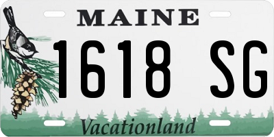 ME license plate 1618SG