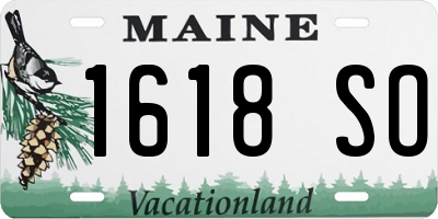 ME license plate 1618SO
