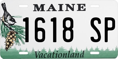 ME license plate 1618SP