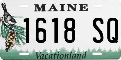 ME license plate 1618SQ