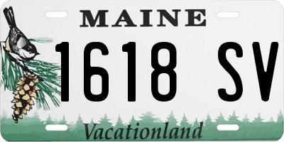 ME license plate 1618SV