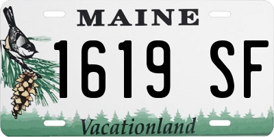 ME license plate 1619SF