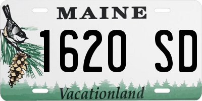 ME license plate 1620SD