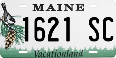 ME license plate 1621SC