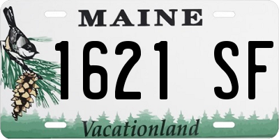 ME license plate 1621SF