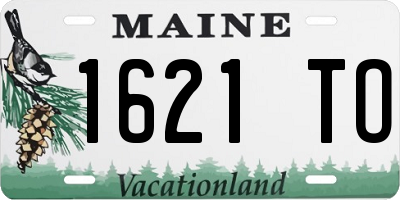 ME license plate 1621TO
