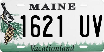 ME license plate 1621UV
