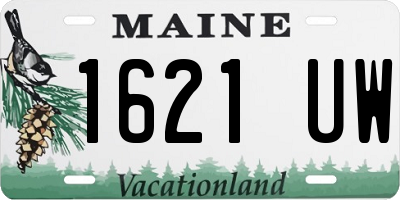 ME license plate 1621UW