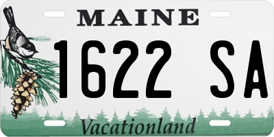 ME license plate 1622SA