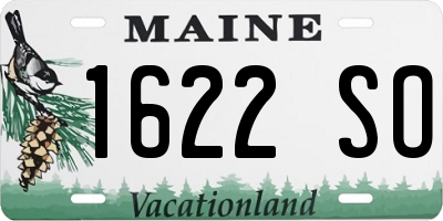 ME license plate 1622SO