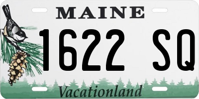 ME license plate 1622SQ
