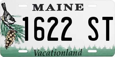 ME license plate 1622ST